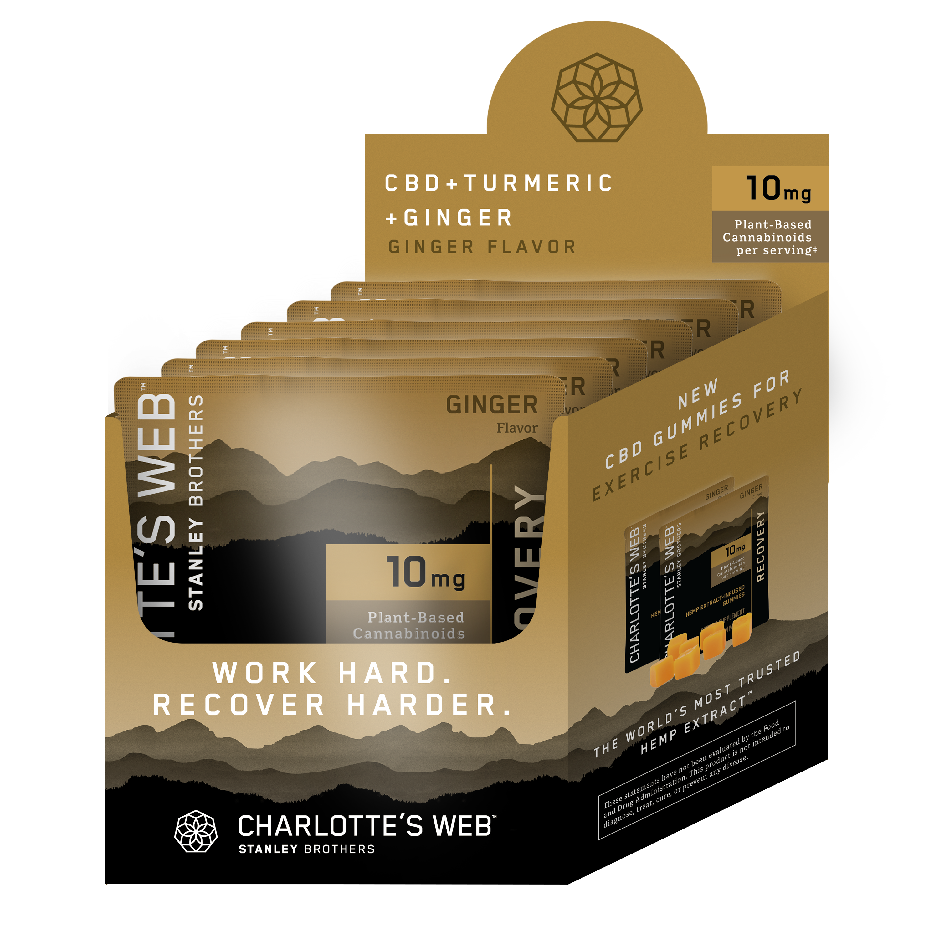 CHARLOTTE’S WEB Premium CBD Gummies -10mg – 6ct Pouch – Recovery