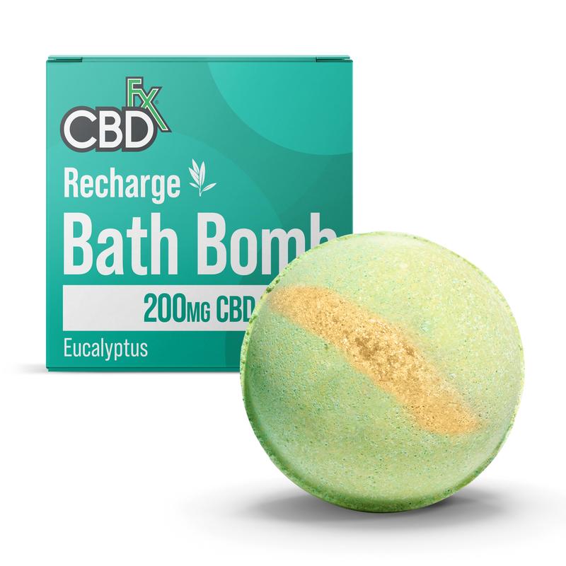 CBDfx "Recharge" Eucalyptus Bath Bomb–200mg