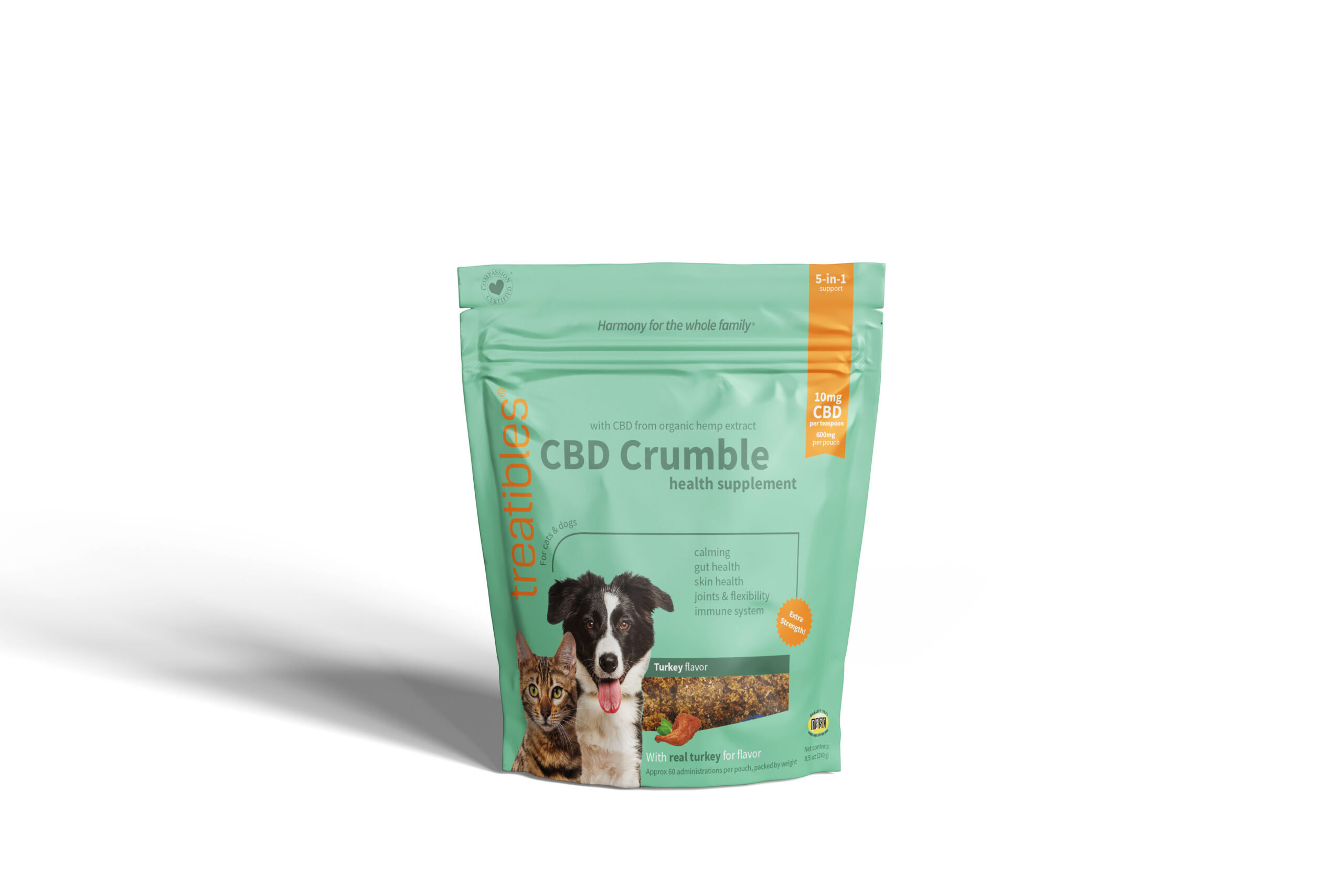 TREATIBLES-Extra Strength Crumble-10mg of Turkey Flavor